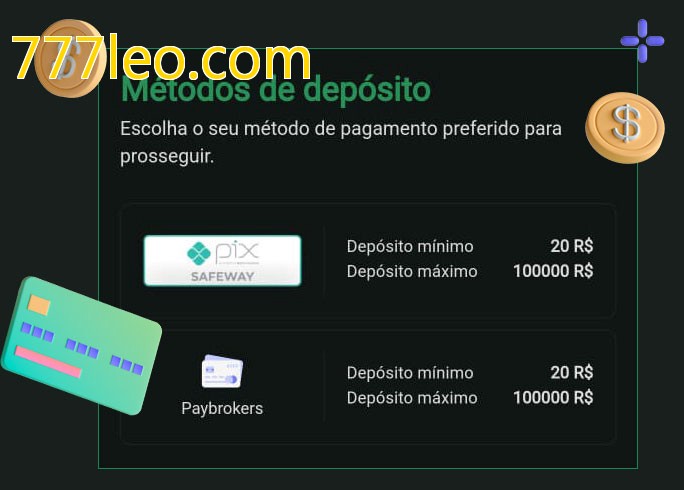 O cassino 777leo.combet oferece uma grande variedade de métodos de pagamento