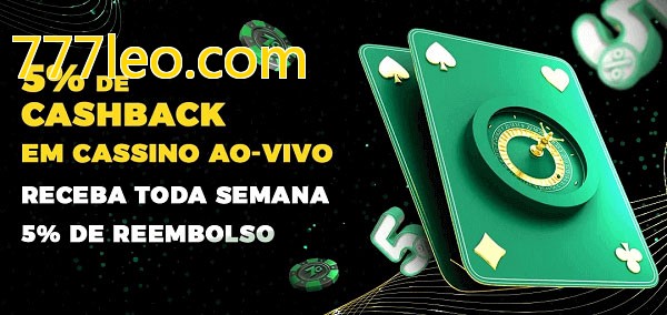 Promoções do cassino ao Vivo 777leo.com